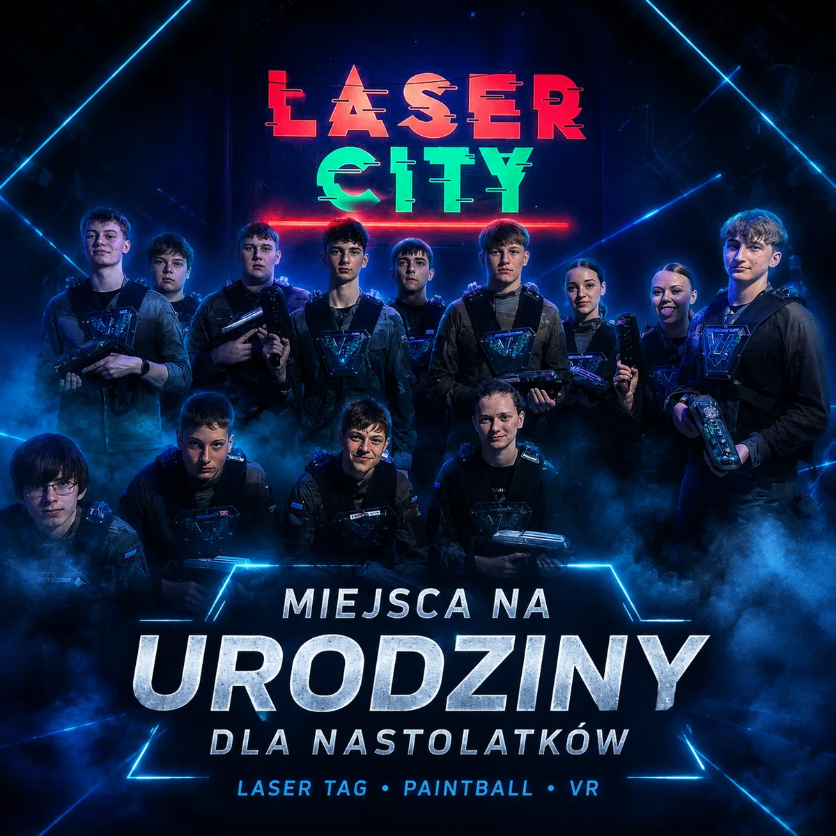 Miejsca na urodziny dla nastolatków – Laser Tag, paintball i VR w LaserCity Lublin